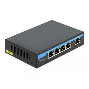 DeLOCK Gigabit Ethernet Switch 4 Port PoE + 1 RJ45