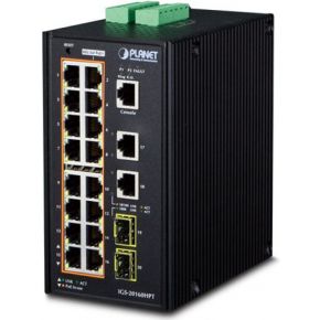 Planet IGS-20160HPT netwerk-switch Managed L2/L3 Gigabit Ethernet (10/100/1000) Zwart Power over Eth