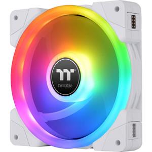 Thermaltake CL-F161-PL12SW-A PC-ventilator Wit, Transparant, RGB (b x h x d) 120 x 120 x 25 mm Incl. RGB-verlichtingsbesturing