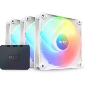 NZXT F120 RGB Core 3-pack & RGB Controller - White - Gehäuselüfter - 120 mm - Weiß mit RGB-Beleuchtung - 34 dBA