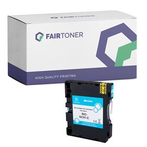 FairToner Kompatibel für Ricoh 405863 / GC-51CH Druckerpatrone Cyan