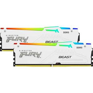 Kingston DDR5 Fury Beast White RGB 2x32GB 6000