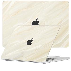 Lunso  MacBook Air 13 inch M2 (2022) - cover hoes - Creamy Vibes