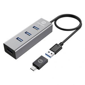 GrauGear G-HUB4-AC 4 Port USB 3.0-Hub mit USB-C Stecker