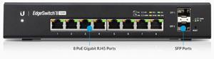 Ubiquiti Networks EdgeSwitch 8 Managed Gigabit Ethernet (10/100/1000) Power over Ethernet (PoE) Zwar