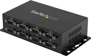 StarTech.com 8-poort USB naar DB9 RS232 Seriële Adapter Hub Industriële DIN-rail en Wandmontage