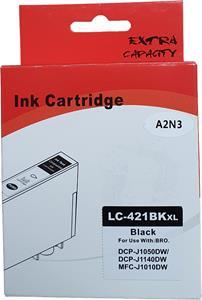 Huismerk Brother LC-421XLBK cartridge zwart