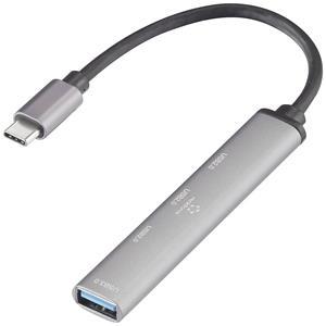 Renkforce RF-5469260 1+3 Port USB 3.2 Gen 1-, USB 2.0-Kombi-Hub mit Aluminiumgehäuse Grau