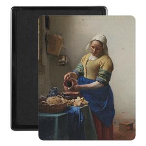 Lunso  Kobo Aura Edition 1 hoes (6 inch) - Vegan Saffiano Leren sleep cover - Vermeer Melkmeisje
