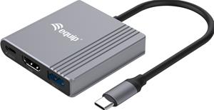 EQUIP Adapter USB-C -> HDMI,USB3.0,PD 4K60Hz 0.15m gr