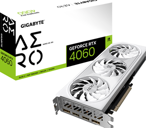 Gigabyte GeForce RTX 4060 AERO OC 8G Grafikkarte - 8GB GDDR6, 2x HDMI, 2x DP