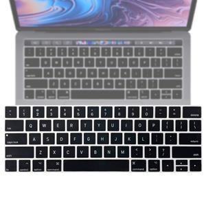 Lunso  MacBook Pro (2016-2020) Keyboard Cover met Touchbar (US) QWERTY indeling - Zwart