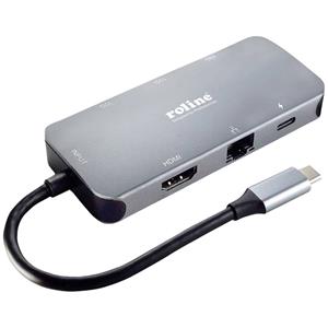 Roline 12021121 USB-C dockingstation Geschikt voor merk: Universeel USB-C Power Delivery