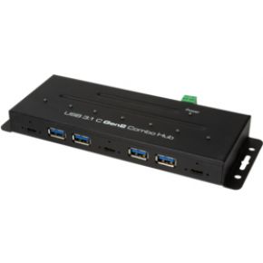 Logilink UA0319 hub & concentrator USB 3.1 (3.1 Gen 2) Type-C 10000 Mbit/s Zwart
