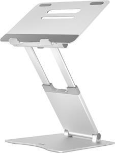 Desq telescopische laptopstandaard voor laptops tot 17 inch, zilver