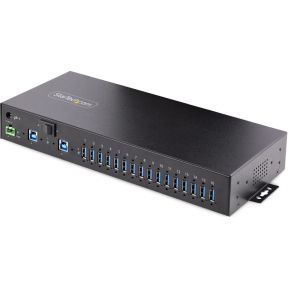 Startech .com 16-Port Industrial USB 3.0 Hub, 5Gbps, Staal, DIN/Wand/Rack Monteerbaar, ESD Beveiligin