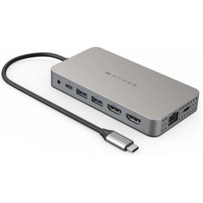 Targus HYPER Dual 4K HDMI 10-in-1 USB-C Hub For M1/M2 MacBooks USB Type-C 104 Mbit/s Zilver