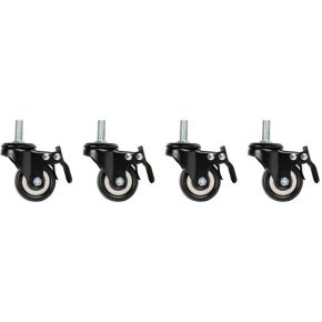 Lanberg AK-1601-B Rack Wheel Casters (4-Pack) With Thread and Brake for Wall Mounting 19" Cabinets