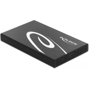 DeLock 42611 behuizing voor opslagstations HDD-/SSD-behuizing Zwart, Wit 2.5