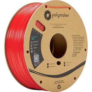 Polymaker PE01014 PolyLite Filament ABS geruchsarm 2.85mm 1000g Rot 1St.