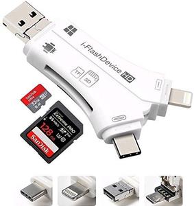CoreParts Memory card reader - Lightning/USB 2.0/USB-C/micro USB