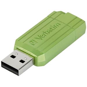 Verbatim USB DRIVE 2.0 PINSTRIPE USB-Stick 64GB Eucalyptus, Grün 49964 USB 2.0