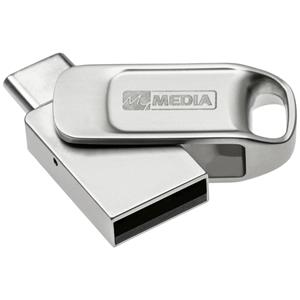 MyMEDIA My Dual USB 2.0 /USB C Drive 69267 USB-stick 64 GB USB 2.0, USB-C Zilver