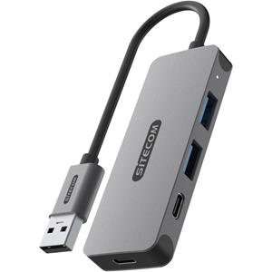 Sitecom USB-A naar 2 x USB-A + 2 x USB-C Hub usb-hub