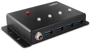 LINDY 443492 4 Port USB 3.2 Gen 1-Hub (USB 3.0) Schwarz