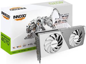 INNO3D GeForce RTX 4070 TWIN X2 OC WHITE STEALTH- Videokaart - 12GB