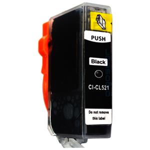 Huismerk Canon CLI-521BK cartridge zwart met chip
