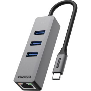 Sitecom USB-C naar Ethernet + 3x USB Hub Dockingstation