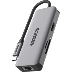 Sitecom 6-in-1 USB-C LAN Multiport Adapter Dockingstation