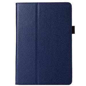 Huismerk Litchi textuur horizontale Flip PU lederen beschermhoes met houder voor iPad mini 4 (donkerblauw)