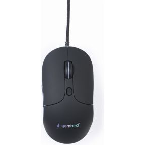 Gembird - mouse - illuminated large size - USB 2.0 - Maus (Schwarz)