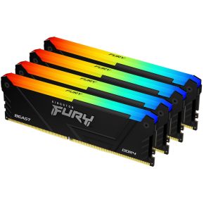 Kingston Technology FURY Beast RGB geheugenmodule 128 GB 4 x 32 GB DDR4 2666 MHz