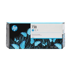 HP 738 (676M6A) inkt cartridge cyaan hoge capaciteit (origineel)