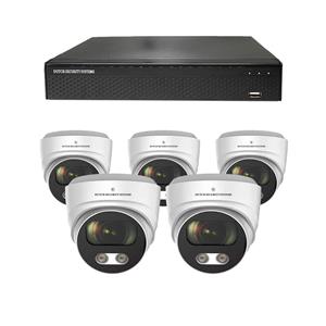 Dutch Security Systems Beveiligingscamera 4K Ultra HD - Sony 8MP - Set 5x Dome - Wit - Buiten&Binnen - Met Nachtzicht - Incl. Recorder&App