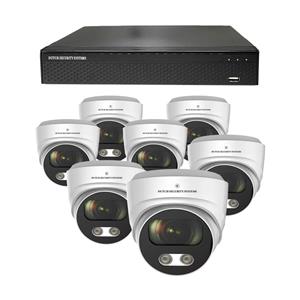 Dutch Security Systems Beveiligingscamera 4K Ultra HD - Sony 8MP - Set 7x Dome - Wit - Buiten&Binnen - Met Nachtzicht - Incl. Recorder&App