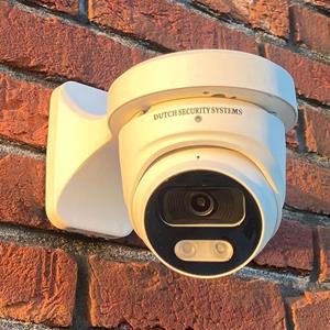 Dutch Security Systems Camerabeveiliging 2K QHD - Sony 5MP - Set 4x Audio Dome - Wit - Buiten&Binnen - Met Nachtzicht - Incl. Recorder&App