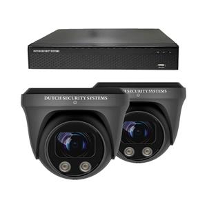 Dutch Security Systems Draadloze Beveiligingscamera Set - 2x PRO Dome Camera - UltraHD 4K - Sony 8MP - Zwart - Buiten&Binnen - Met Nachtzicht - Incl. Recorder&App