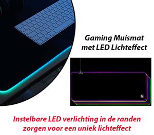Dealrunner Gaming Muismat met LED Lichteffect Maat M