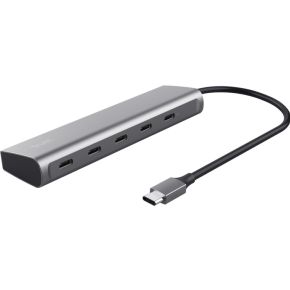 Trust Halyx USB-Hubs - USB 3.1 - 5 - silber