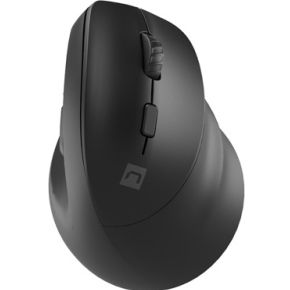 Natec CRAKE 2 - vertical mouse - 2.4 GHz Bluetooth 5.0 - black - Vertical mouse (Schwarz)