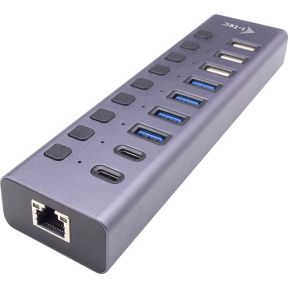 i-tec USB 3.0/USB-C Charging HUB 9port LAN + Power Adapter 60W