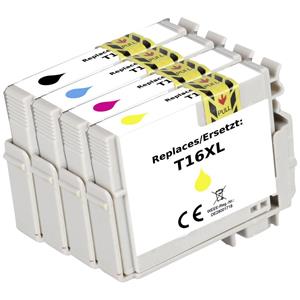 Renkforce Inkt combipack vervangt Epson 16XL (C13T163640) Compatibel Zwart, Cyaan, Magenta, Geel RF-I-E-16XLBKCMY4PK RF-5718868