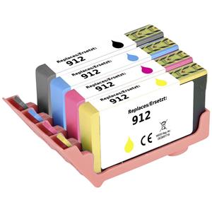Renkforce Tinte Kombi-Pack ersetzt HP 912 (6ZC74AE) Kompatibel Kombi-Pack Schwarz, Cyan, Magenta, Ge
