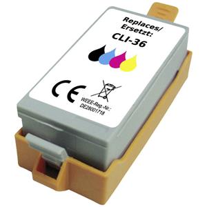 Renkforce Inkt vervangt Canon CLI-36 (1511B001) Compatibel Zwart, Cyaan, Magenta, Geel RF-5705470