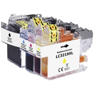 Renkforce Inkt combipack vervangt Brother LC-3219XL BKCMY (LC3219XLVALDR) Compatibel Zwart, Cyaan, Magenta, Geel RF-5705474