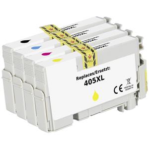 Renkforce Inkt combipack vervangt Epson 405XL Compatibel Zwart, Cyaan, Magenta, Geel RF-I-E-405XLBKCMY4PK RF-5718866